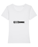 Static Tricou mânecă scurtă guler larg fitted Damă Expresser