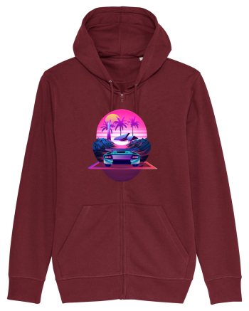 Retro Vapor Wave Man Burgundy