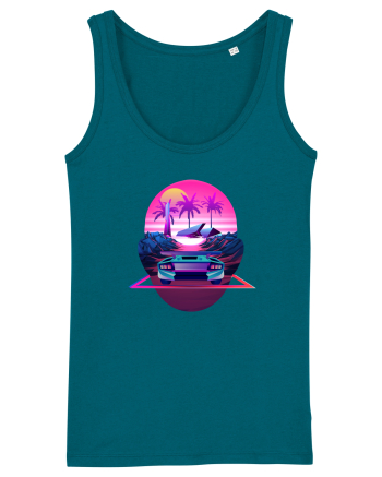 Retro Vapor Wave Man Ocean Depth