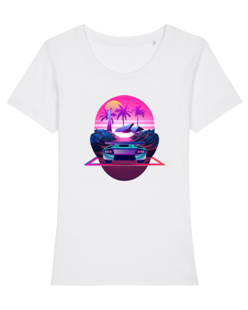 Retro Vapor Wave Man White