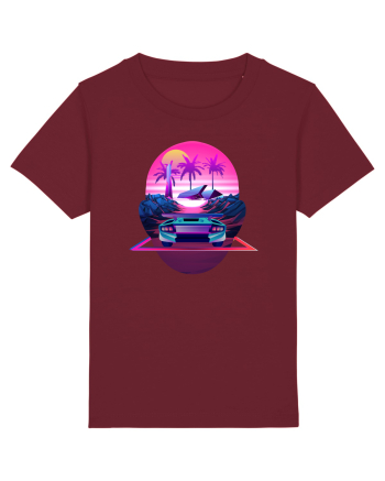 Retro Vapor Wave Man Burgundy