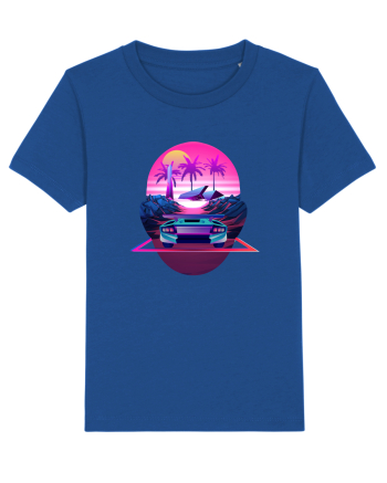 Retro Vapor Wave Man Majorelle Blue