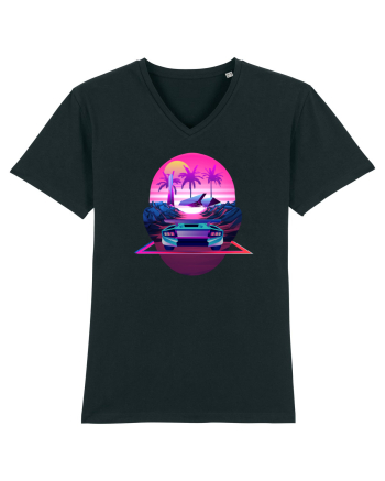Retro Vapor Wave Man Black
