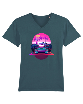 Retro Vapor Wave Man Stargazer