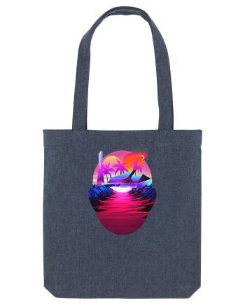 Retro Vapor Wave Man Midnight Blue