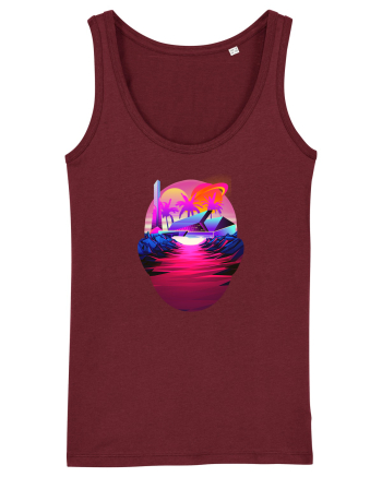 Retro Vapor Wave Man Burgundy