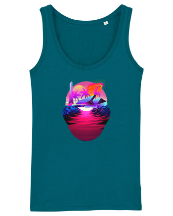 Retro Vapor Wave Man Ocean Depth