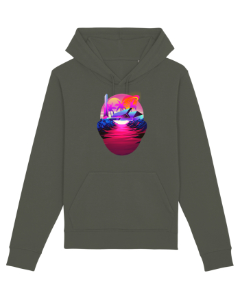 Retro Vapor Wave Man Khaki