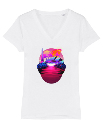 Retro Vapor Wave Man White