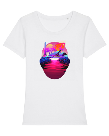 Retro Vapor Wave Man White