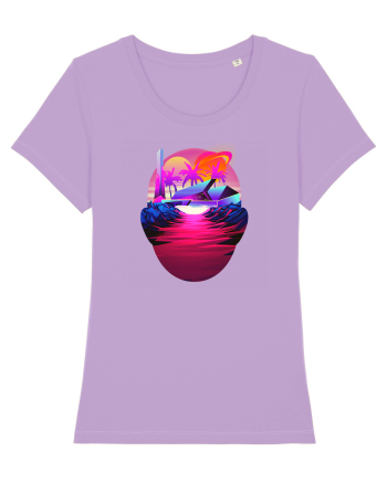 Retro Vapor Wave Man Lavender Dawn