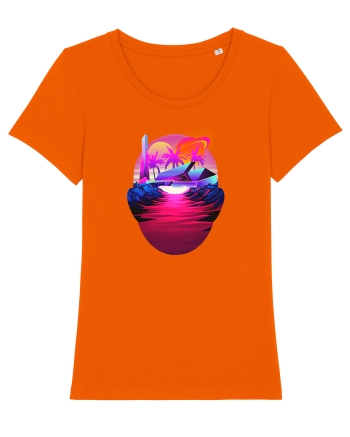 Retro Vapor Wave Man Bright Orange