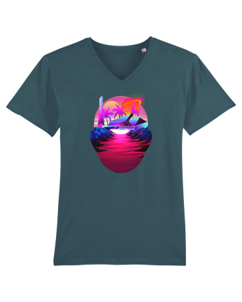 Retro Vapor Wave Man Stargazer