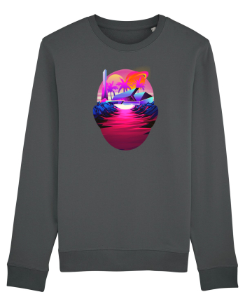 Retro Vapor Wave Man Anthracite