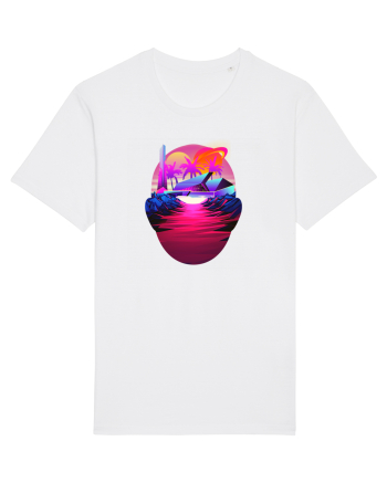Retro Vapor Wave Man White