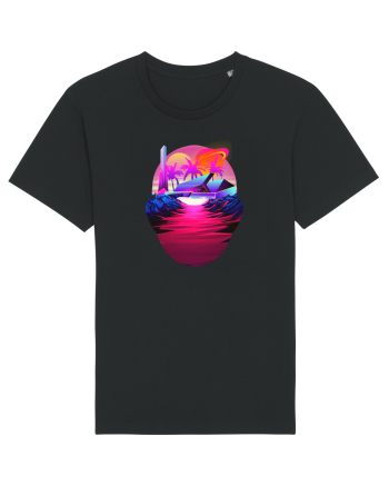 Retro Vapor Wave Man Black