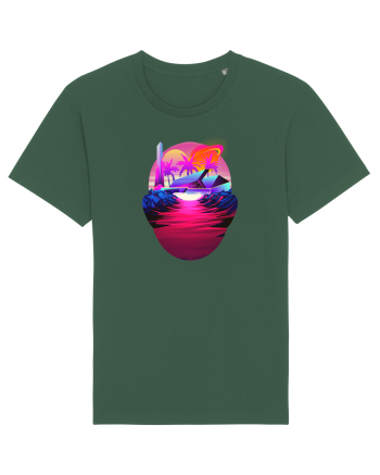 Retro Vapor Wave Man Bottle Green
