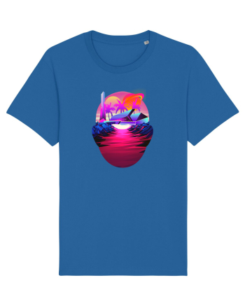 Retro Vapor Wave Man Royal Blue