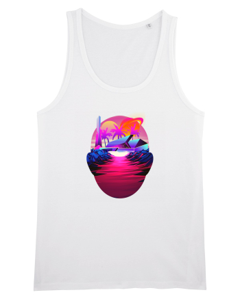 Retro Vapor Wave Man White