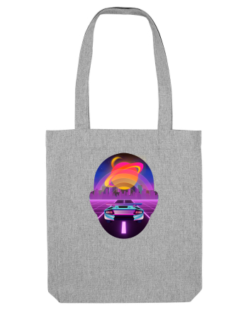 Retro Vapor Wave Man Heather Grey