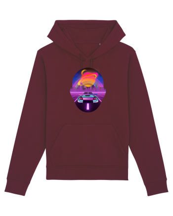 Retro Vapor Wave Man Burgundy
