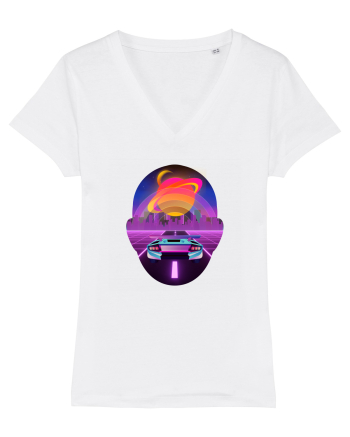 Retro Vapor Wave Man White
