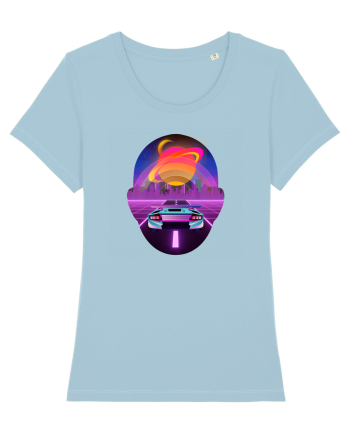 Retro Vapor Wave Man Sky Blue