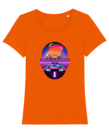 Retro Vapor Wave Man Bright Orange