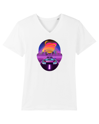 Retro Vapor Wave Man White