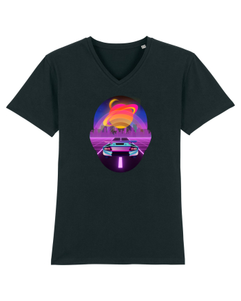 Retro Vapor Wave Man Black