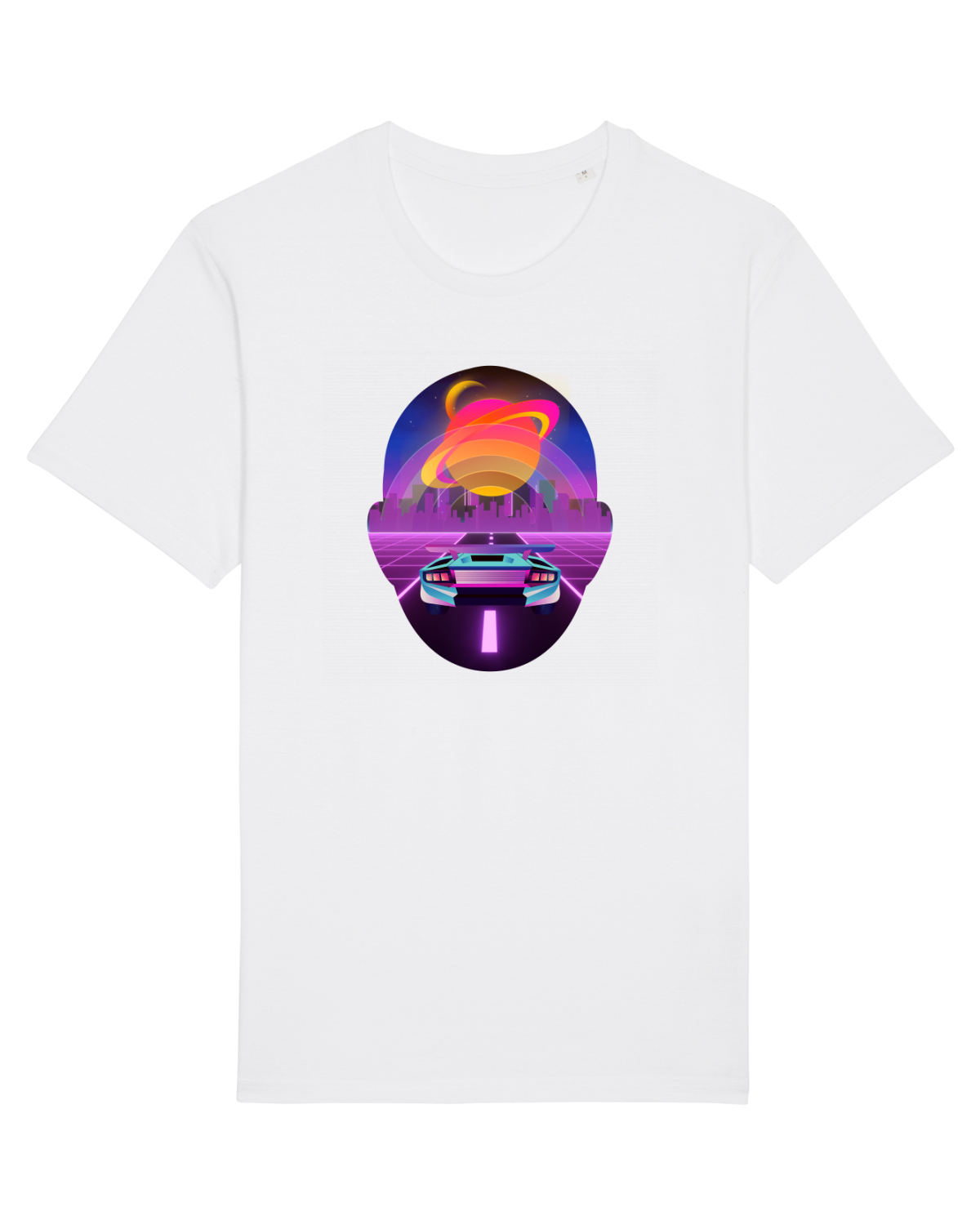 Tricou mânecă scurtă Unisex Rocker White