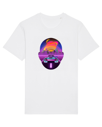 Retro Vapor Wave Man White