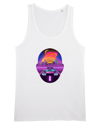 Retro Vapor Wave Man White