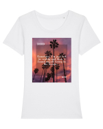 Sometimes  Tricou mânecă scurtă guler larg fitted Damă Expresser