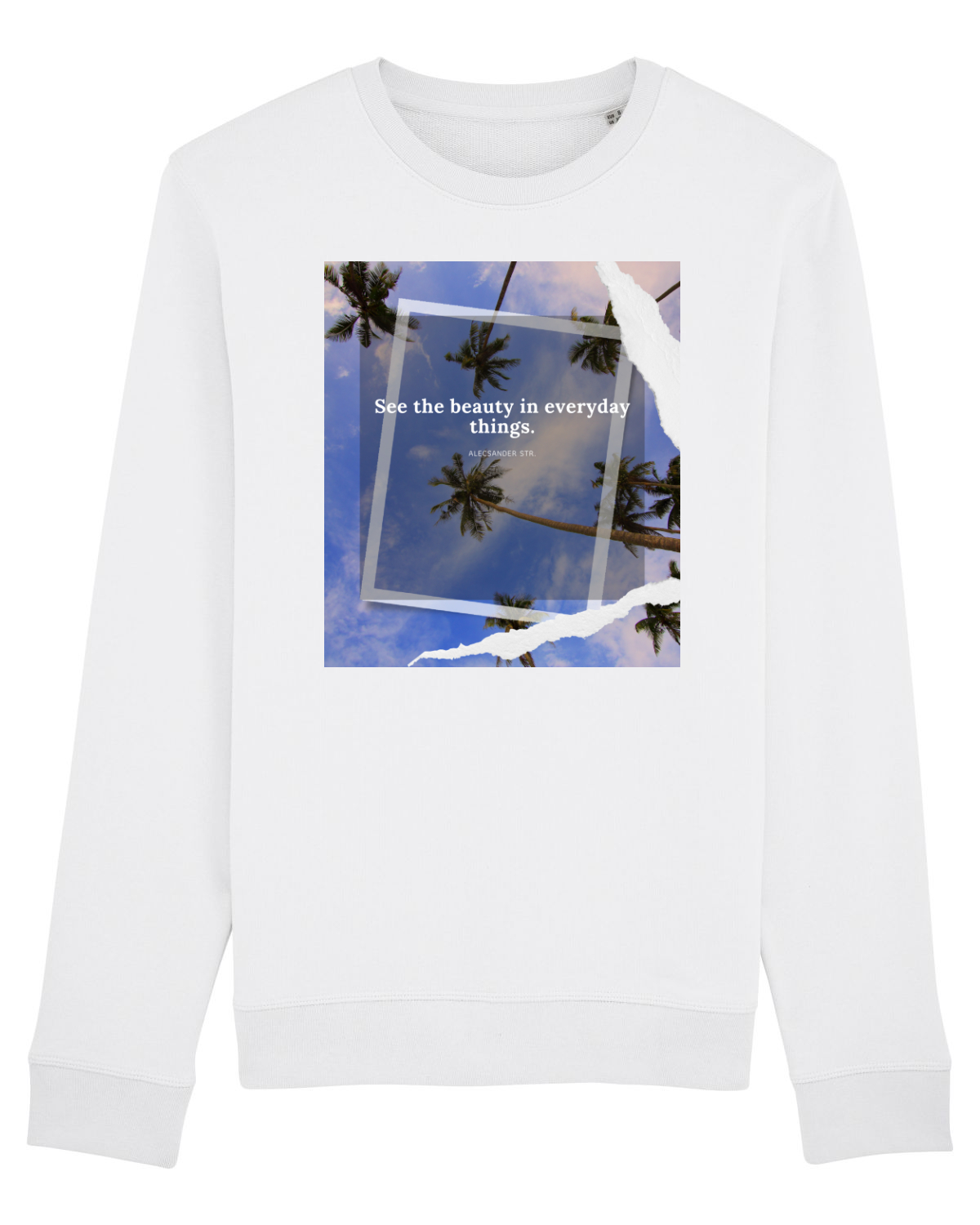 Bluză mânecă lungă Unisex Rise White