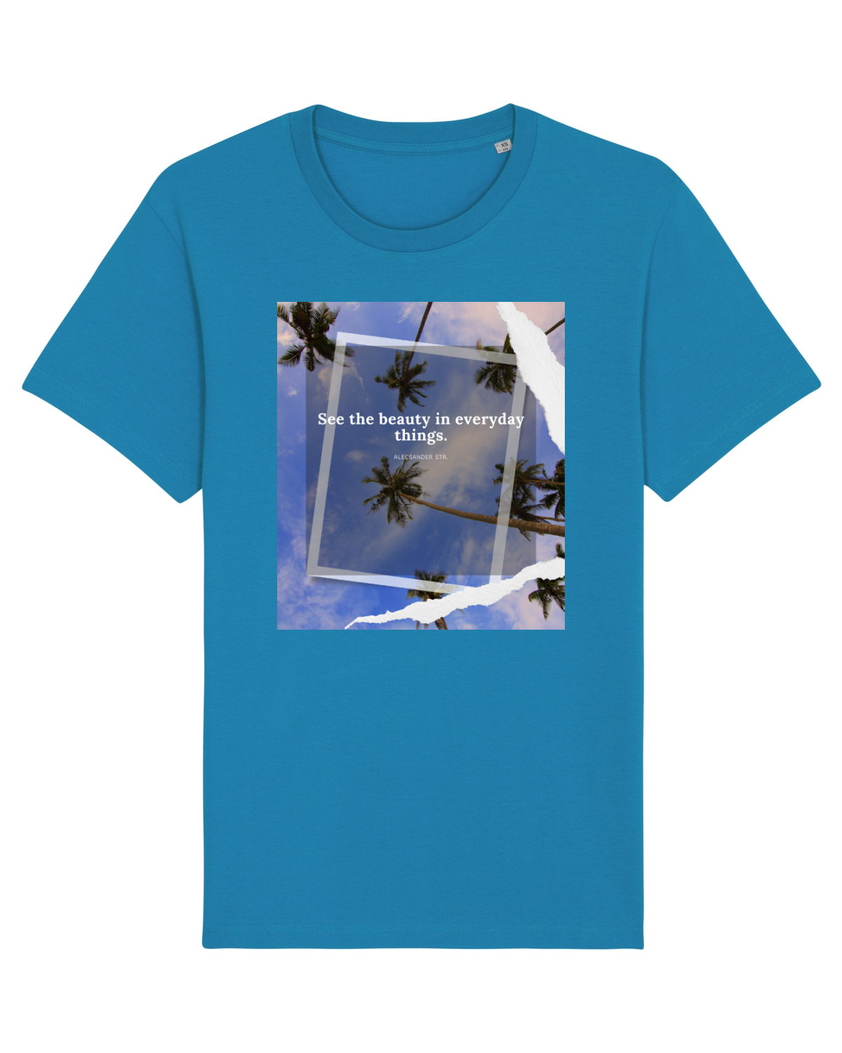 Tricou mânecă scurtă Unisex Rocker Azur