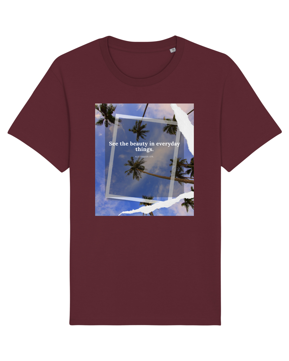 Tricou mânecă scurtă Unisex Rocker Burgundy