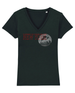 New York Tricou mânecă scurtă guler V Damă Evoker