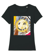 Motivational It is what it is  Tricou mânecă scurtă guler larg fitted Damă Expresser