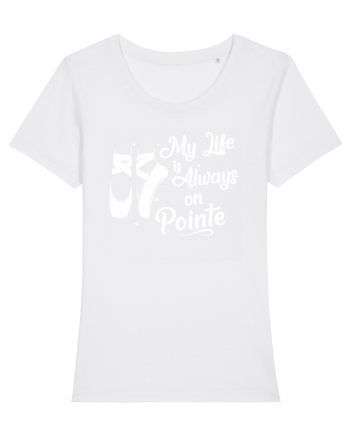 On pointe White