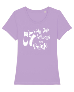 On pointe Tricou mânecă scurtă guler larg fitted Damă Expresser