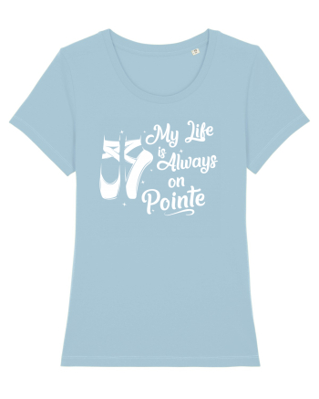 On pointe Sky Blue