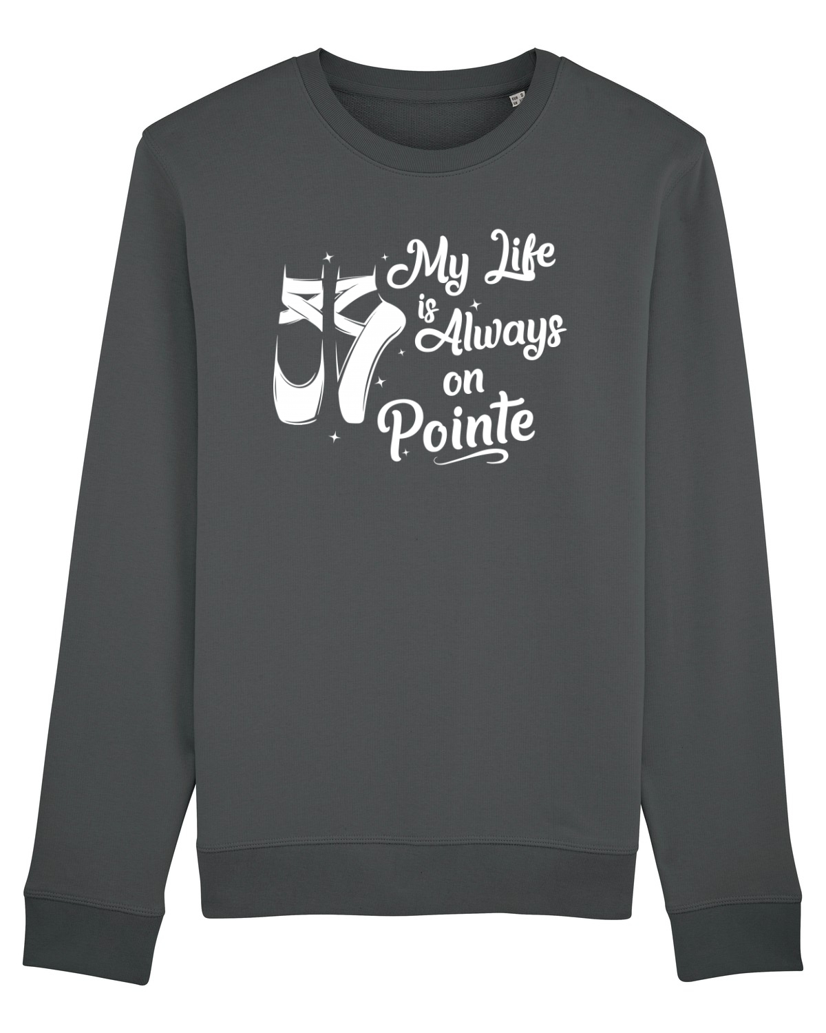Bluză mânecă lungă Unisex Rise Anthracite