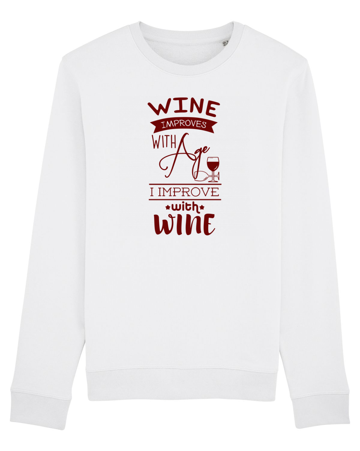 Bluză mânecă lungă Unisex Rise White