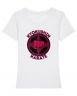 Kyokushin Karate  Tricou mânecă scurtă guler larg fitted Damă Expresser