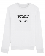Different eyes see different things Bluză mânecă lungă Unisex Rise