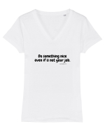 Do something nice... Tricou mânecă scurtă guler V Damă Evoker
