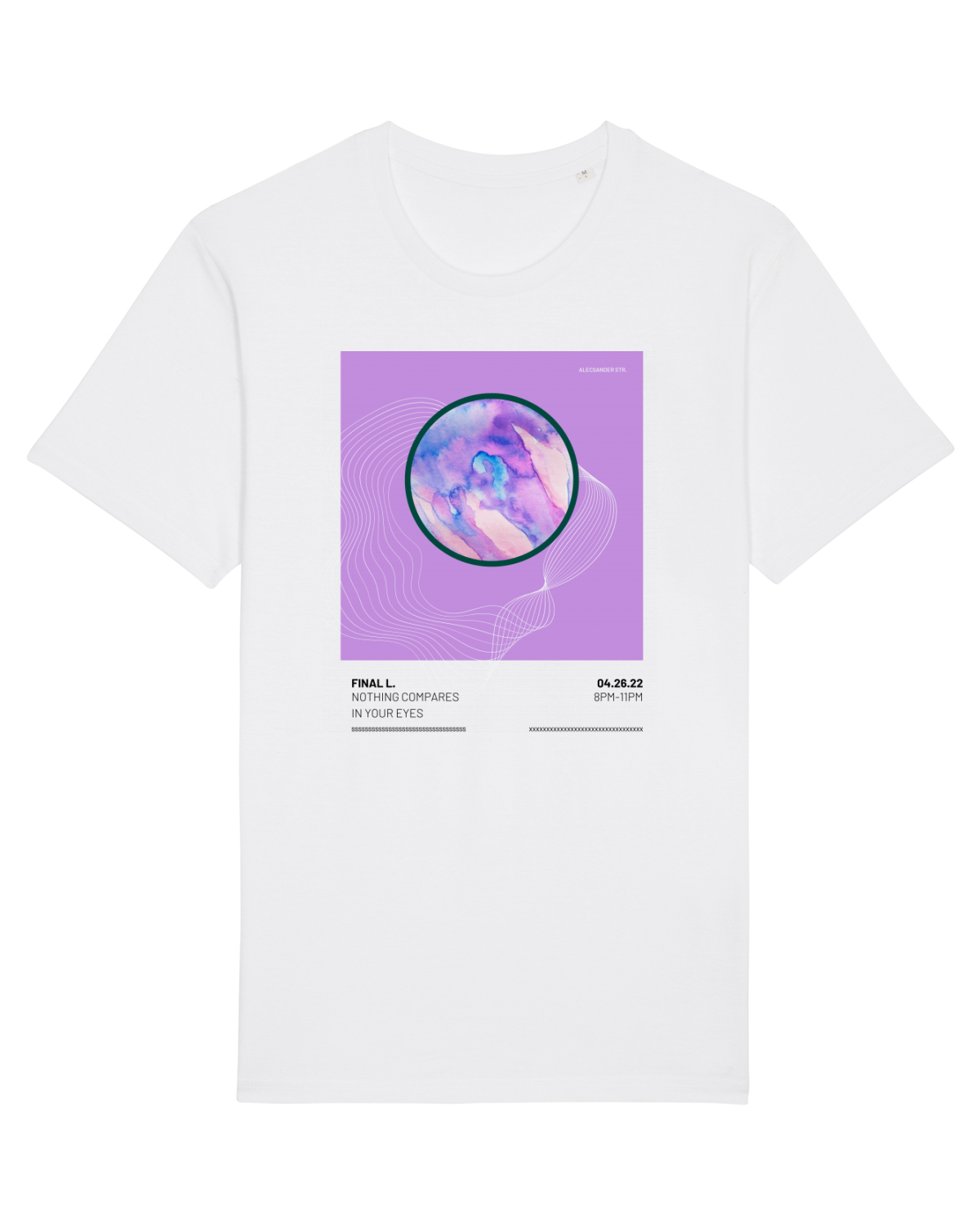 Tricou mânecă scurtă Unisex Rocker White