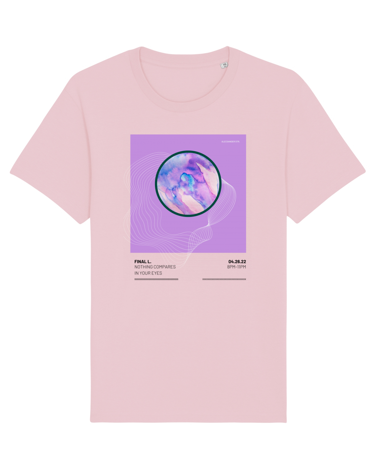 Tricou mânecă scurtă Unisex Rocker Cotton Pink