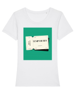 Everything is temporary Tricou mânecă scurtă guler larg fitted Damă Expresser
